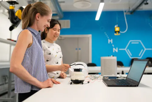 Woman working on medtech innovation