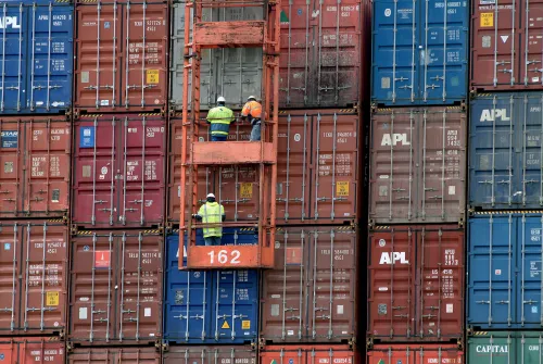 Containers at Port of Rotterdam