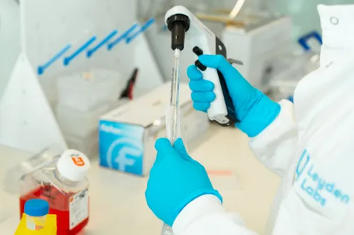Samples in biotech lab